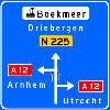 Voorwegwijzer langs niet-autosnelweg